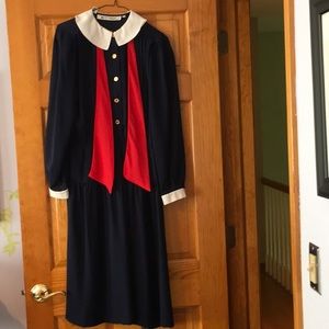 Vintage navy blue dress